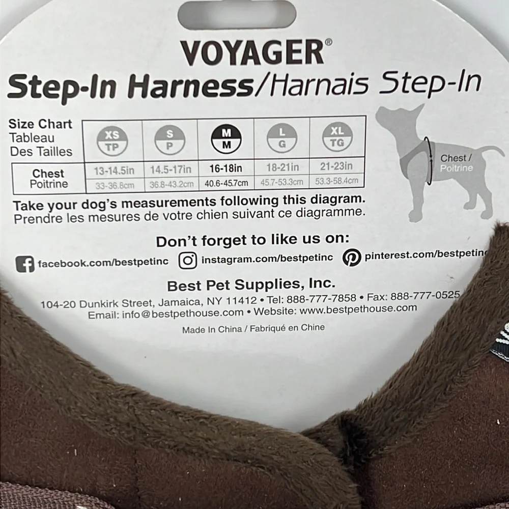 3/$30 Voyager Step in Harness Soft Plush Chocolate Suede